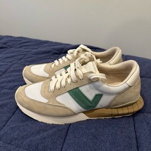 Perfect condition. VISVIM, Dunand suede and leather trimmed mesh sneaker.